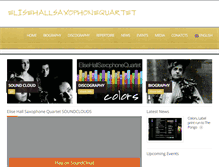 Tablet Screenshot of elisehallsaxophonequartet.com